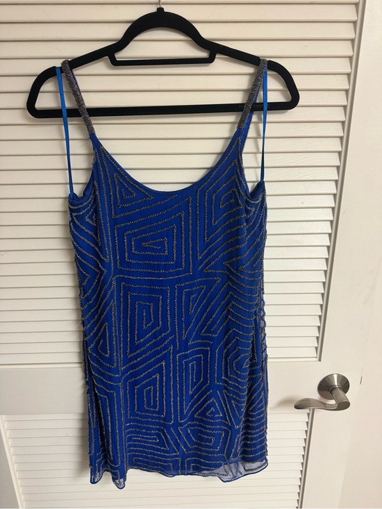Parker Dresses & Skirts - Parker Royal Blue Geometric Beaded Mini Dress